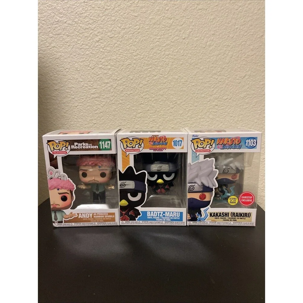 Funko Pop! Vinyl: Lot Of 3 Naruto Shippuden And Andy